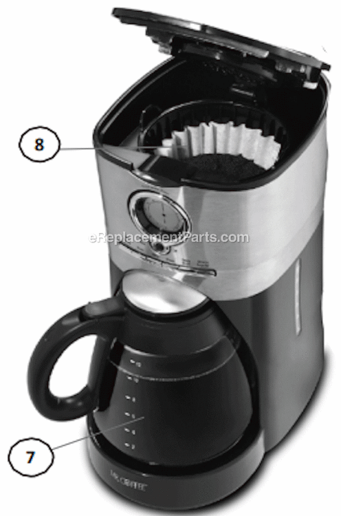 Page A Diagram and Parts List for BVMC-VMX36  Mr Coffee Coffee Maker